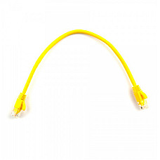 Патч-корд 0.25м, RJ-45, Cat.5e, CU, мідь, жовтий Ritar (PCR-CU/0.25Yw / 04278)