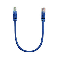 Патч-корд 0.25м, RJ-45, Cat.5e, CU, мідь, синій Ritar (PCR-CU/0.25Be / 01136)