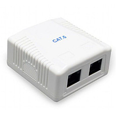 Комп'ютерна розетка Cablexpert RJ45x2 UTP, cat.6 (NCAC-2U6-01)