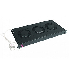 Вентиляторний модуль 2 вент. з термостатом, RAL9005 Conteg (DP-VEN-02-H)