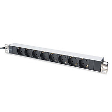 Digitus Блок розеток 1U, 8xSchuko, 16A, 250V, вилка Schuko (1490087)