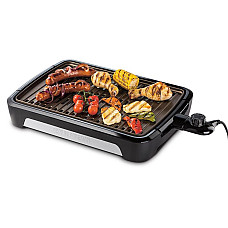 Гриль George Foreman барбекю Smokeless BBQ Grill 1606Вт, темп. режимів-3, з`ємні пластини, пластик, чорний (25850-56) (1483533)