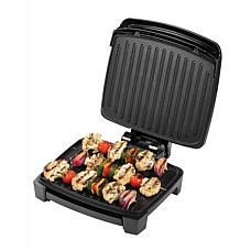 Гриль George Foreman прижимний Immersa Medium, 1300Вт, темп. режимів-1, з`ємні пластини, метал, пластик, чорний (1777775)