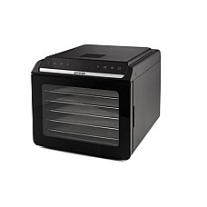 Сушарка для продуктів Gorenje 580Вт, піддонів - 6x1.5см, діаметр - 25см, макс - 75°С, дисплей, пластик+метал, чорний (FDK600DB)