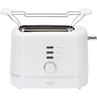 Тостер Adler AD 3224 white 850Вт/ 2 відділення/7 режимів підсмажування/розморожування/підігрів булок (AD3224W)