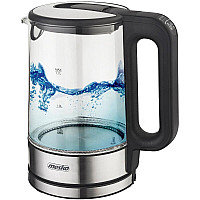 Електрочайник Mesko MS 1301 black 1850-2200Вт/ 1.7л/ скло/ встановлення температури (MS1301B)