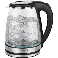 Електрочайник BROCK WK 2406 1500Вт/ 1.8л/ скло/ захист від перегріву/ автовимкнення (WK2406)