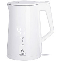 Електрочайник Adler AD 1345 white 1850-2200Вт/ 1.7л/ STRIX/ встановлення температури/ (AD1345W)