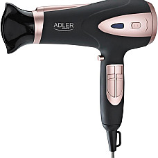 Фен Adler AD 2248 black 2200Вт/ 2 швидкості/ хол.обдув/ темп.режимів-3/ іонізація/ насадки - 2 шт. (AD2248B)