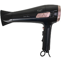 Фен Adler AD 2283 black 2400Вт/ 2 швидкості/ хол.обдув/ темп.режимів-3/ ахист від перегріву (AD2283B)