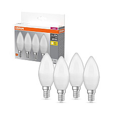 Набір ламп 4шт OSRAM LED E14 4.9Вт 4000К 470Лм B40 (4058075819474) (1709555)