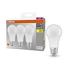 Набір ламп 3шт OSRAM LED E27 10Вт 2700К 1055Лм A60 (4058075819436) (1709569)