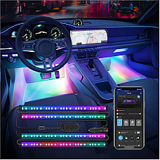 Набір розумного підсвічування для автомобіля Govee H7090 Interior Car Lights, RGBIC, Bluetooth, чорний (H70900D2) (1841304)