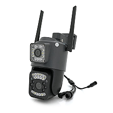 2+2Мп Wi-Fi відеокамера з двома об'єктивами вулична SD/карта YOSO YO-IPC40D4MP50 PTZ 2.8mm V380 (1618271)