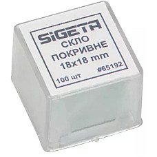 Аксесуар до мікроскопів Sigeta Покривне скло 18x18 мм (100 шт) (65192)