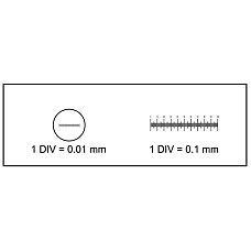 Аксесуар до мікроскопів Sigeta Калібрувальна лінійка Slide-7 X 0.01мм, 0.1мм (65668)