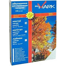 Обкладинка для палітурки bindMARK карт. Кантри А4 230 г/м2 (100 шт.) белая (41701)