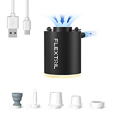 Насос для надувних меблів Flextail Tiny Pump Х, чорний із вакуумними пакетами 2 шт (50х70) (69757559