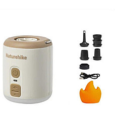 Насос для надувних меблів Naturehike CNK2300DQ022 + нічник + вентилятор, бежевий (6976507665971)
