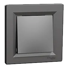 Вимикач 1-клавішний антрацит (Schneider Electric EPH0100171 Asfora) (1626437)