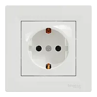 Розетка одинарна із заземленням (Schneider Electric ASFORA EPH2900121) (1626456)