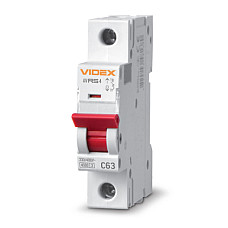 Автоматичний вимикач Videx RS4 RESIST 1п 63А С 4,5кА (VF-RS4-AV1C63)