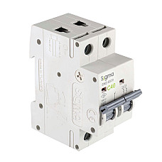 Автоматичний вимикач 2-полюсний Sigma 6кА, 2P, 50А 