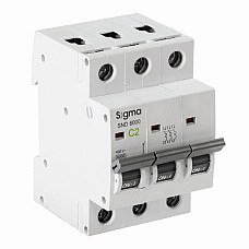 Автоматичний вимикач 3-полюсний Sigma 6кА, 3P, 25А 