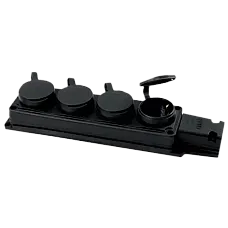 Колодка четверна з/к і заглушками 4x16 (каучук) (ERKA 6004) (1626413)