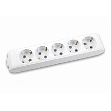 Колодка для подовжувача Panasonic X-tendia із заземленням 5 гнізд grey (WLTB04502GR-UA)