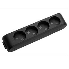 Колодка для подовжувача Panasonic X-tendia 4 гнізда black (WLTB02402BL-UA)