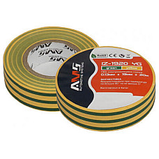 Ізоляційна стрічка AMS 0,13*19мм*20м glossy yellow-green PVC IZ-1920 YG (AMSIZ-1920YG)