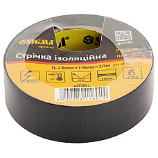 Ізоляційна стрічка Sigma ПВХ чорна 0.13мм*19мм*10м Premium (8411601)