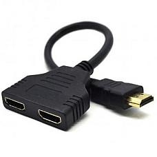 Кабель-розгалужувач Cablexpert HDMI - 2хHDMI (M/F), 0.3 м, Black (DSP-2PH4-04)