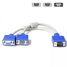 Кабель Atcom VGA - 2хVGA (M/F), 0.1 м, White (10800)
