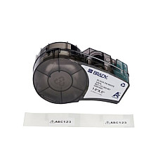 Стрічка для принтера етикеток Brady M21-131-595-WT, 25,4 мм х 12,7 мм, black on white, вініл, для M210, M211 (176810)