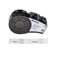 Стрічка для принтера етикеток Brady M21-11-499, вирубні, 19.05?12.7 mm, 140 шт, black on white, нейл