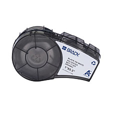 Стрічка для принтера етикеток Brady M21-17-423, 25.4мм х 12.7мм, 121ет, black on white, поліестр (152096)