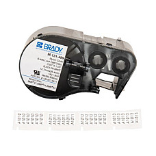 Стрічка для принтера етикеток Brady M-131-499, вирубні, 25.40?12.70 mm, 180 шт, black on white, нейл
