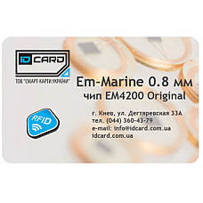 Смарт-карта EM-Marine 0,8 мм (Original EM4200 chip) (01-028)