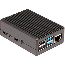 Корпус до промислового ПК Raspberry Pi Pi 4B Black Aluminium Alloy (RA759)