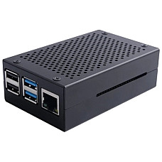 Корпус для Мікро ПК Pi HUT Raspberry Pi 4 aluminum black (102501)