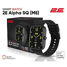Смарт-годинник 2E Alpha SQ Music Edition 46mm Black (2E-CWW40BK)