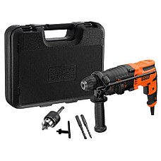 Перфоратор Black&Decker SDS-Plus, 650 Вт, 1.6 Дж, 3 режими, кейс, 3.57 кг (BEHS01)