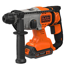 Перфоратор Black&Decker SDS-Plus,18 В, 2Ah, 1.2 Дж, 3 режими, сумка, 2.2 кг (BCD900D1S)