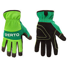 Захисні рукавиці Verto синтетична шкіра, р.9, зелений (97H121)