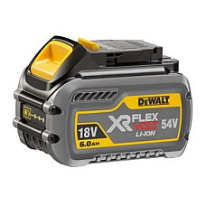 Акумулятор до електроінструменту DeWALT 18 В/54 В, 6 Аг/2 Аг, час заряджання 60 хв, вага 1.06 кг (DC