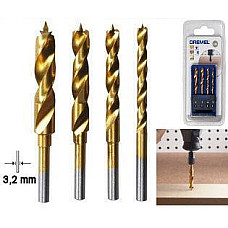 Набір свердл Dremel 3, 4, 5, 6 мм, по дереву (2.615.063.6JA)