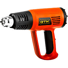 Будівельний фен GTM HG2000E, 2000Вт, 80-600С, 300/500л/хв (HG2000E)