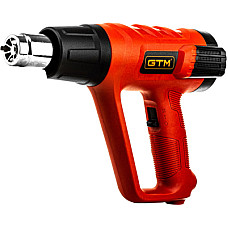 Будівельний фен GTM HG2000EM, 2000Вт, 80-600С, 300/500л/хв, LCD-дисплей (HG2000EM)